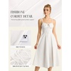 image:imageScarlet Darkness Women 2026 Corset Dress Milkmaid Slit Midi SundressWhite