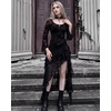 image:imageScarlet Darkness Women Bell Long Sleeve Lace Top Gothic Y2K Mesh ShirtBlack