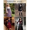 image:imageScarlet Darkness Women Bell Long Sleeve Lace Top Gothic Y2K Mesh ShirtBlack