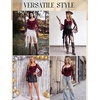 image:imageScarlet Darkness Women Bell Long Sleeve Lace Top Gothic Y2K Mesh ShirtBurgundy