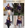 image:imageScarlet Darkness Women Bell Long Sleeve Lace Top Gothic Y2K Mesh ShirtDeep Purple