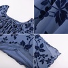 image:imageScarlet Darkness Women Bell Long Sleeve Lace Top Gothic Y2K Mesh ShirtGray Blue