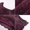 image:imageScarlet Darkness Women Bell Long Sleeve Lace Top Gothic Y2K Mesh ShirtGray Purple