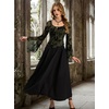 image:imageScarlet Darkness Women Bell Long Sleeve Lace Top Gothic Y2K Mesh ShirtOlive