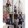 image:imageScarlet Darkness Women Bell Long Sleeve Lace Top Gothic Y2K Mesh ShirtOlive