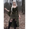 image:imageScarlet Darkness Women Bell Long Sleeve Lace Top Gothic Y2K Mesh ShirtOlive