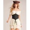 image:imageScarlet Darkness Women Corset Belt Renaissance Pirate Underbust CorsetsBlack