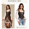 image:imageScarlet Darkness Women Corset Top Renaissance Pirate Costume Boned BustierBlackcoffee