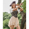 image:imageScarlet Darkness Women Corset Top Renaissance Pirate Costume Boned BustierBlackgold