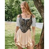 image:imageScarlet Darkness Women Corset Top Renaissance Pirate Costume Boned BustierBlackgold