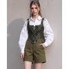 image:imageScarlet Darkness Women Corset Top Renaissance Pirate Costume Boned BustierBlackgreen