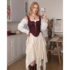 image:imageScarlet Darkness Women Corset Top Renaissance Pirate Costume Boned BustierBlackred