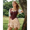 image:imageScarlet Darkness Women Corset Top Renaissance Pirate Costume Boned BustierBlackred