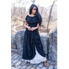 image:imageScarlet Darkness Women Double Layered Medieval Renaissance Fairy Maxi SkirtBlack