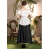 image:imageScarlet Darkness Women Double Layered Medieval Renaissance Fairy Maxi SkirtBlack