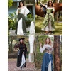 image:imageScarlet Darkness Women Double Layered Medieval Renaissance Fairy Maxi SkirtDenim Blue