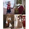 image:imageScarlet Darkness Women Double Layered Medieval Renaissance Fairy Maxi SkirtDenim Blue