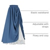 image:imageScarlet Darkness Women Double Layered Medieval Renaissance Fairy Maxi SkirtDenim Blue
