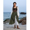 image:imageScarlet Darkness Women Double Layered Medieval Renaissance Fairy Maxi SkirtGarden Green
