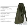 image:imageScarlet Darkness Women Double Layered Medieval Renaissance Fairy Maxi SkirtGarden Green