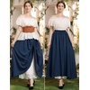 image:imageScarlet Darkness Women Double Layered Medieval Renaissance Fairy Maxi SkirtNavy
