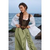 image:imageScarlet Darkness Women Double Layered Medieval Renaissance Fairy Maxi SkirtOlive Green