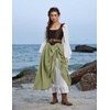 image:imageScarlet Darkness Women Double Layered Medieval Renaissance Fairy Maxi SkirtOlive Green