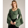 image:imageScarlet Darkness Women Renaissance Corset Bell Sleeve Off Shoulder TopsArmy Green