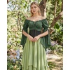 image:imageScarlet Darkness Women Renaissance Corset Bell Sleeve Off Shoulder TopsArmy Green