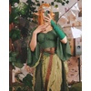image:imageScarlet Darkness Women Renaissance Corset Bell Sleeve Off Shoulder TopsArmy Green