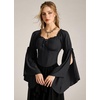 image:imageScarlet Darkness Women Renaissance Corset Bell Sleeve Off Shoulder TopsBlack