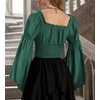 image:imageScarlet Darkness Women Renaissance Corset Bell Sleeve Off Shoulder TopsEden Green