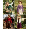 image:imageScarlet Darkness Women Renaissance Corset Bell Sleeve Off Shoulder TopsEden Green
