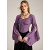 image:imageScarlet Darkness Women Renaissance Corset Bell Sleeve Off Shoulder TopsLilac