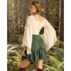 image:imageScarlet Darkness Women Renaissance Corset Bell Sleeve Off Shoulder TopsOyster White