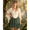 image:imageScarlet Darkness Women Renaissance Corset Bell Sleeve Off Shoulder TopsOyster White