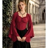 image:imageScarlet Darkness Women Renaissance Corset Bell Sleeve Off Shoulder TopsWine