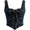 image:imageScarlet Darkness Women Renaissance Corset Tops Medieval Jacquard BustierBlue Black