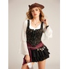 image:imageScarlet Darkness Women Renaissance Corset Tops Medieval Jacquard BustierGold Black