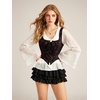 image:imageScarlet Darkness Women Renaissance Corset Tops Medieval Jacquard BustierRed Black