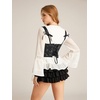 image:imageScarlet Darkness Women Renaissance Corset Tops Medieval Jacquard BustierSilver Black