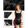 image:imageScarlet Darkness Women Renaissance Corset Tops Medieval Jacquard BustierSilver Black