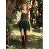image:imageScarlet Darkness Women Renaissance Corset Tops Western Cowgirl OutfitsArmy Green