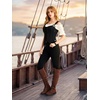 image:imageScarlet Darkness Women Renaissance Corset Tops Western Cowgirl OutfitsBlack