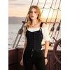 image:imageScarlet Darkness Women Renaissance Corset Tops Western Cowgirl OutfitsBlack