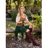 image:imageScarlet Darkness Women Renaissance Corset Tops Western Cowgirl OutfitsBrown Orange
