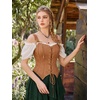 image:imageScarlet Darkness Women Renaissance Corset Tops Western Cowgirl OutfitsBrown Orange