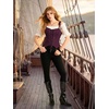 image:imageScarlet Darkness Women Renaissance Corset Tops Western Cowgirl OutfitsBurgundy