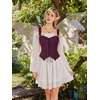 image:imageScarlet Darkness Women Renaissance Corset Tops Western Cowgirl OutfitsBurgundy