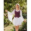 image:imageScarlet Darkness Women Renaissance Corset Tops Western Cowgirl OutfitsBurgundy
